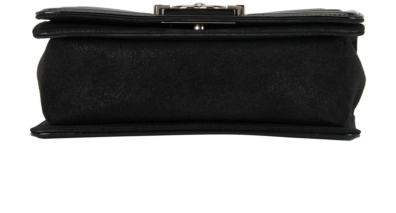 Sequin Plaid Small Boy, &pound;2,200, Handbags, Black, Patent Leather/Suede, Top view
